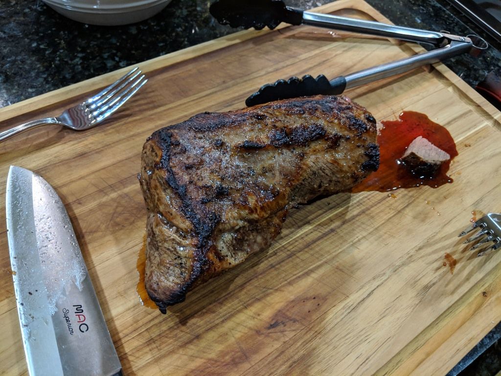 Finished steak
